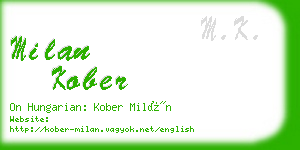 milan kober business card